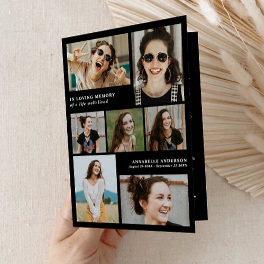 In liefdevolle herinnering Fotocollage Memorial /  Programma