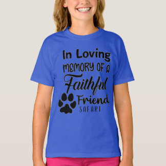 In liefdevolle herinnering, gepersonaliseerde hond t-shirt
