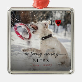 In liefdevolle herinnering huisdier foto poot mono keramisch ornament