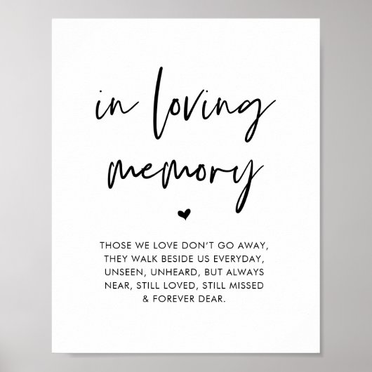 In liefdevolle herinnering, huwelijksherdenkingsli poster (Voorkant)