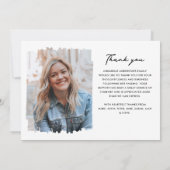 In liefdevolle herinnering Modern 2-foto begrafeni Bedankkaart (Achterkant)