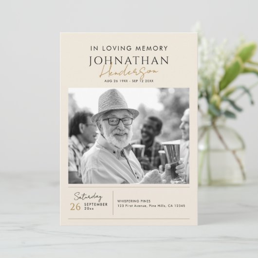 In liefdevolle herinnering Modern 2-foto elegant m Programma (Staand voorkant)