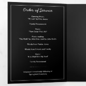 In liefdevolle herinnering Modern 6-foto begrafeni Drieluik Programma (Binnenzijde eerst)