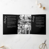 In liefdevolle herinnering Modern Memorial 7-foto Drieluik Programma (Binnen)