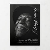 In liefdevolle herinnering Modern Memorial 7-foto Drieluik Programma (Cover)