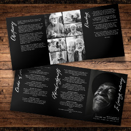 In liefdevolle herinnering Modern Memorial 7-foto Drieluik Programma