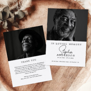 In liefdevolle herinnering Moderne minimalistische Bedankkaart