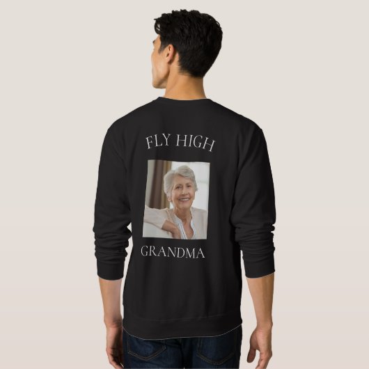 In liefdevolle herinnering oma foto trui (Achterkant volledig)