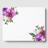 In liefdevolle herinnering Paarse bloemen en groen Gastenboek (Achterkant)