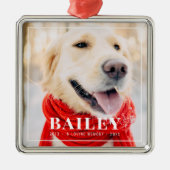 In liefdevolle herinnering Pet Memorial ingelijst Metalen Ornament (Voorkant)