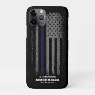 In liefdevolle herinnering Politie Dun Blauwe Lijn iPhone 11 Pro Hoesje