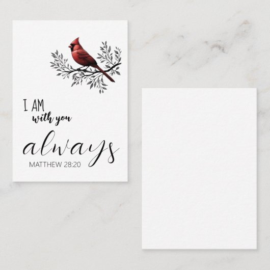 In liefdevolle herinnering: Rode Kardinaal Begrafe Visitekaartje (Voorkant / Achterkant)