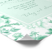 in liefdevolle herinnering | Sage Chinoiserie Trou Poster (Hoek)