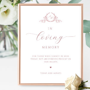 In liefdevolle herinnering, Script Monogram Dusty Poster