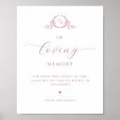 In liefdevolle herinnering, Script Monogram Dusty Poster (Voorkant)