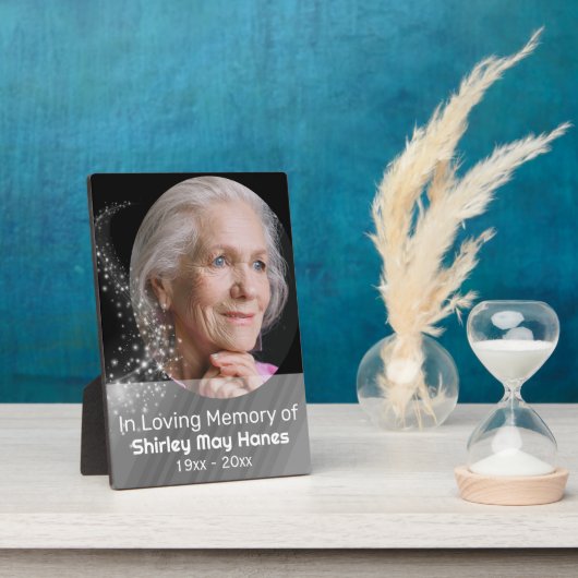 In liefdevolle herinnering Stardust Memorial ovale Fotoplaat (Zijkant)