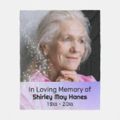 In liefdevolle herinnering Stardust Memorial Photo Fleece Deken (Voorkant)