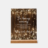 In liefdevolle herinnering String Lights Wood Memo Acryl Bord (Voorkant)