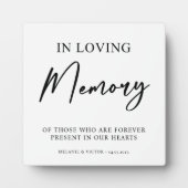 In liefdevolle herinnering Trouwbord Fotoplaat (Voorkant)