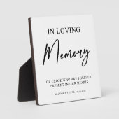 In liefdevolle herinnering Trouwbord Fotoplaat (Voorkant)