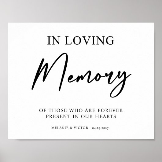 In liefdevolle herinnering Trouwteken Poster (Voorkant)
