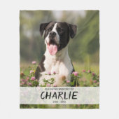 In liefdevolle herinnering van Pet Dog Memorial Ph Fleece Deken (Voorkant)