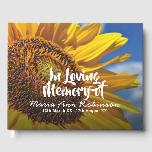 In liefdevolle herinnering   Zonnebloem begrafenis Gastenboek