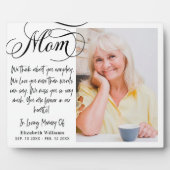 In liefhebbend geheugen van mam fotogedicht fotoplaat (Voorkant)