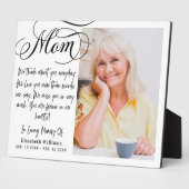 In liefhebbend geheugen van mam fotogedicht fotoplaat (Zijkant)