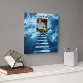 In liefhebbend geheugen vierkante klok