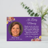 In liefhebbende geheugensympathie begrafenisblauw bedankkaart (Staand voorkant)