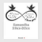 in liefhebbende herinneringen Papa of mam autowrak Sticker (Vel)