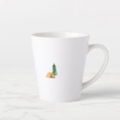 In lijn met Natuur | Rustieke Waterverf Monogram Latte Mok (Rechts)