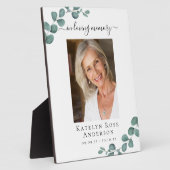 In Loating Memory Photo Funeral Eucalyptus Memoria Fotoplaat (Zijkant)