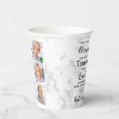 In Loing Memory Memorial Sympathie 3 Foto Funeral Papieren Bekers (Rechts)