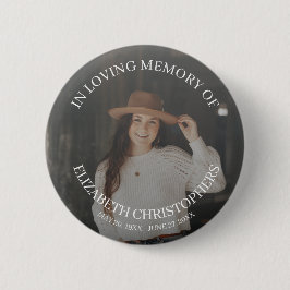 In Loing Memory Photo Funeral Memorial Button