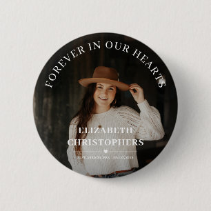 In Loing Memory Photo Funeral Memorial Button