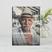 In Loing Memory Photo Funeral Memorial Kaart (Staand voorkant)