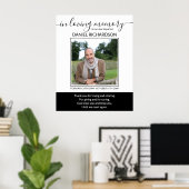 In Loing Memory Photo Funeral Memorial Poster (Thuiskantoor)