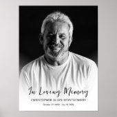 In Loing Memory Photo Memorial Funeral Poster (Voorkant)