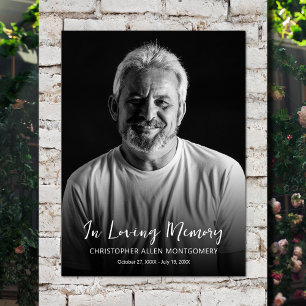 In Loing Memory Photo Memorial Funeral Poster