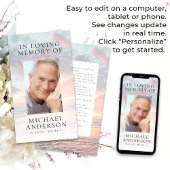 In Loing Memory Sunset Memorial Prayer Kaart