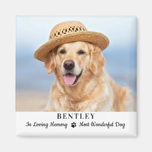 In Loopende Memory Dog Memorial Custom Pet Photo Magneet