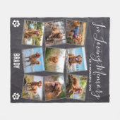 In Loopende Memory Dog Pet Memorial Photo Collage Fleece Deken (Voorkant (Horizontaal))
