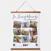 In Loopende Memory Pet Dog Memorial Photo Collage Hangend Wandkleed (Voorkant)