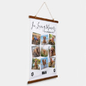 In Loopende Memory Pet Dog Memorial Photo Collage Hangend Wandkleed (Gebogen)