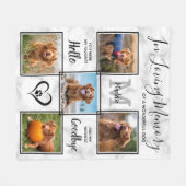 In Loopende Memory Pet Memorial Photo Collage Flee Fleece Deken (Voorkant (Horizontaal))