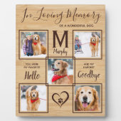 In Loopgeheugen 5 Fotocollage Dog Memorial Fotoplaat (Voorkant)