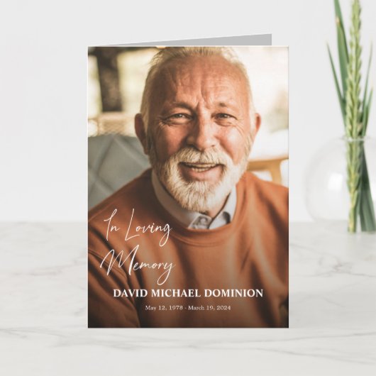 In Loopgeheugen met gradiënt Memorial Program Programma (Voorkant)