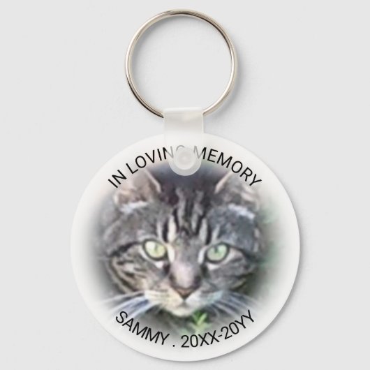 In Looptijd Geheugennaam Cat Dog Pet Memorial Sleutelhanger (Voorkant)
